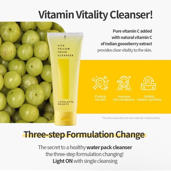 🍋 LAPALETTE BEAUTY Vita Yellow Fresh Cleanser - Picture 6 of 11